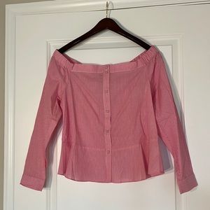 NWOT Naked Zebra Pinstripe Blouse- Small